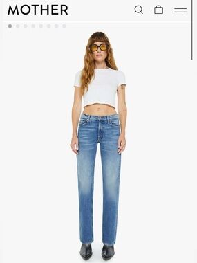 MOTHER The Reifler Straight-Leg Early Blue Jeans